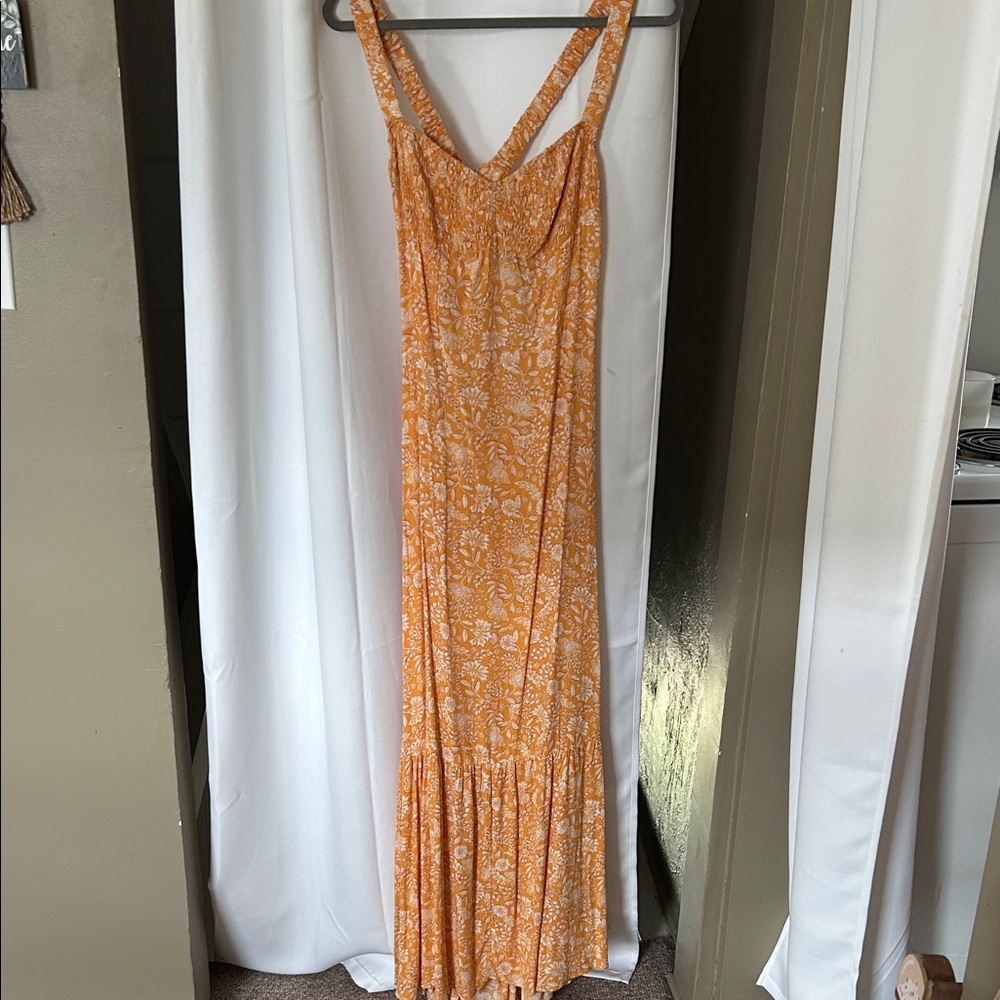 Promesa Mustard Floral Maxi Dress - Picture 9 of 9